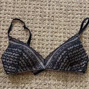 Victoria's Secret Black Lace Wireless Bralette